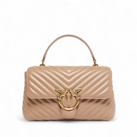 PINKO - Bolso Love Bag Puff mediano en napa chevron