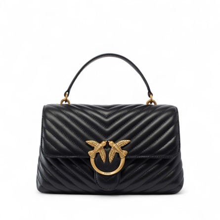 PINKO - Medium Love Bag Puff handbag in chevron nappa leather