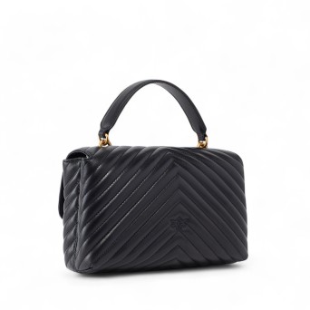 PINKO - Medium Love Bag Puff-Handtasche aus Chevron-Nappaleder 2