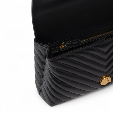 PINKO - Medium Love Bag Puff handbag in chevron nappa leather