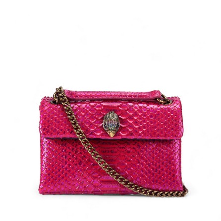 KURT GEIGER - Borsa a tracolla Leather Medium Kensington Snake Print