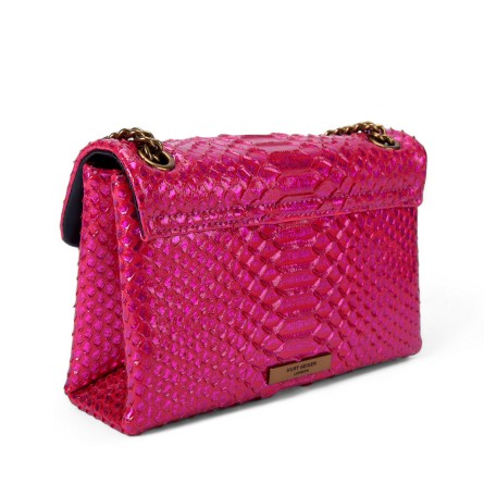 KURT GEIGER - Borsa a tracolla Leather Medium Kensington Snake Print