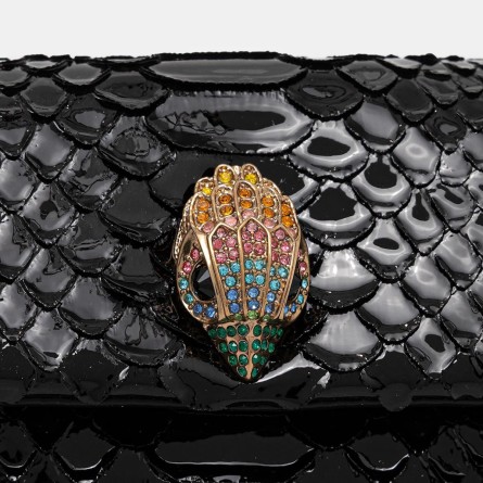 KURT GEIGER - Sac à bandoulière moyen en cuir Kensington imprimé serpent