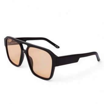 FACEHIDE - Lunettes de soleil double pont Noir Orange 2