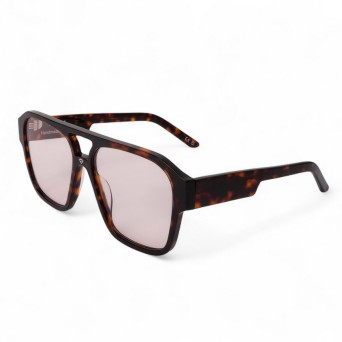 FACEHIDE - Lunettes de soleil double pont rose havane 2