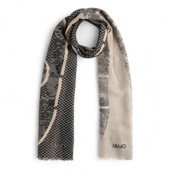 LIU JO - Stola con grafica pizzo e logo