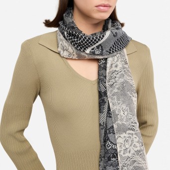 LIU JO - Stola con grafica pizzo e logo 2