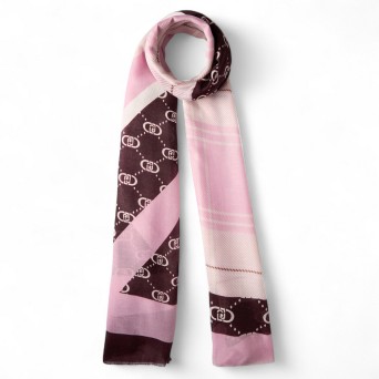 LIU JO - Stola con stampa check e logo