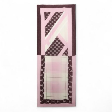 LIU JO - Estola con estampado de cuadros y logotipo