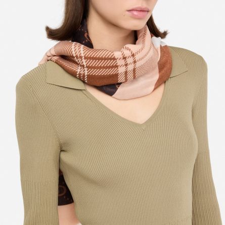 LIU JO - Stola con stampa check e logo