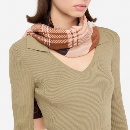 LIU JO - Stole with check print and logo