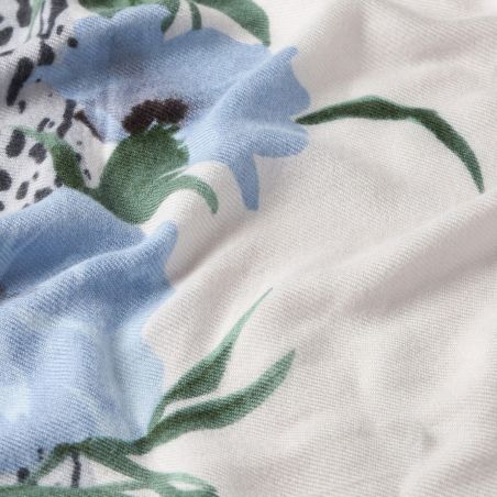 LIU JO - Étole à imprimé floral animalier et bords effilochés