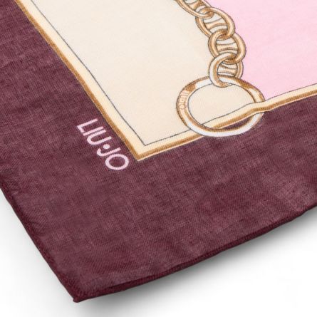 LIU JO - Foulard con stampa animalier e chain