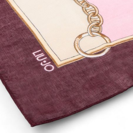 LIU JO - Foulard con stampa animalier e chain
