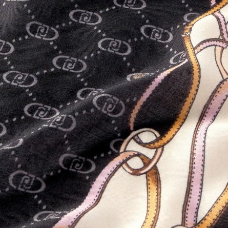 LIU JO - Estola con estampado gráfico y logotipo LIU JO - Estola con estampado gráfico y logotipo