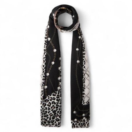 LIU JO - Stola con stampa animalier e logo