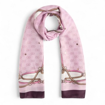 LIU JO - Stola con stampa motivo grafico e logo