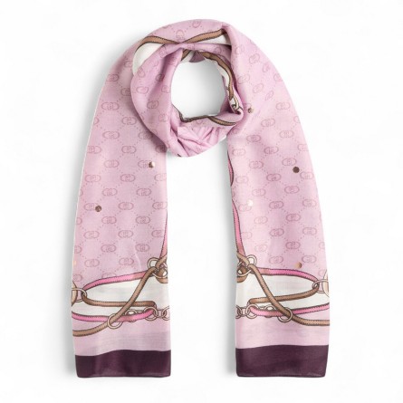LIU JO - Stole with graphic pattern print and logo