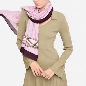 LIU JO - Stola con stampa motivo grafico e logo 2