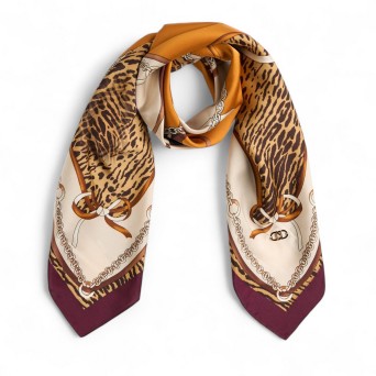 LIU JO - Foulard con motivo patchwork animalier