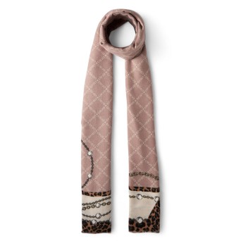 LIU JO - Stola con stampa animalier e logo