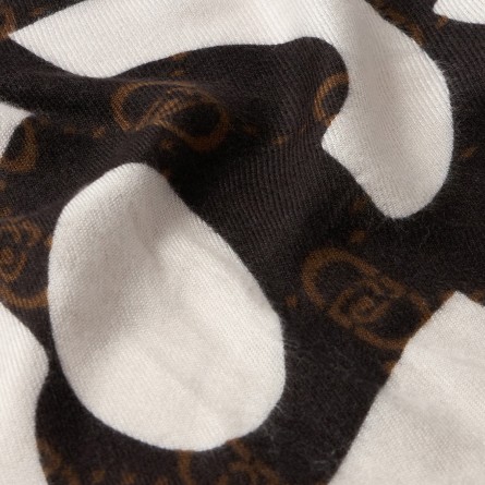 LIU JO - Stola mit Logodruck und ausgefransten Rändern LIU JO - Stola mit Logodruck und ausgefransten Rändern