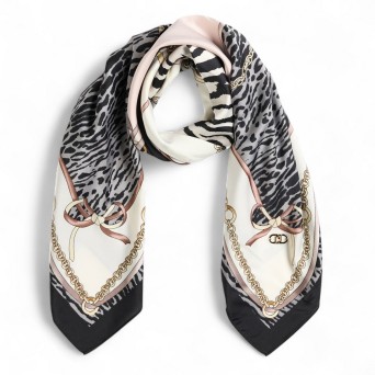 LIU JO - Foulard con motivo patchwork animalier