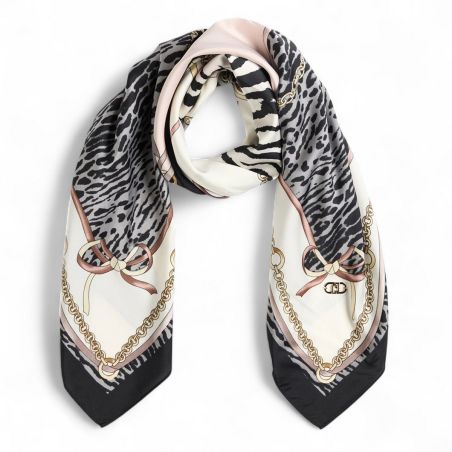 LIU JO - Foulard con motivo patchwork animalier