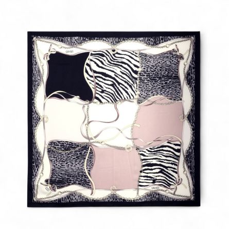 LIU JO - Scarf with animal patchwork pattern