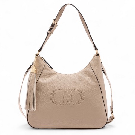 LIU JO - Shoulder bag with logo and tassel charm