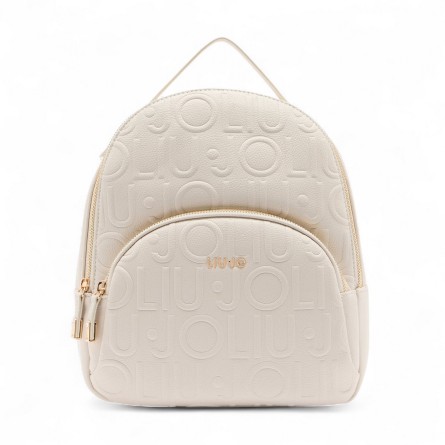 LIU JO - Backpack with all over imprinted lettering logo