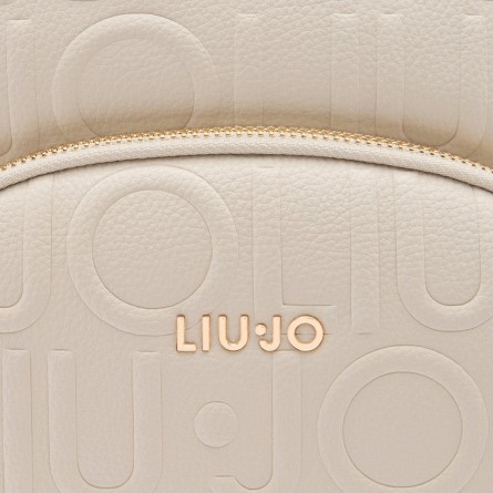 LIU JO - Backpack with all over imprinted lettering logo