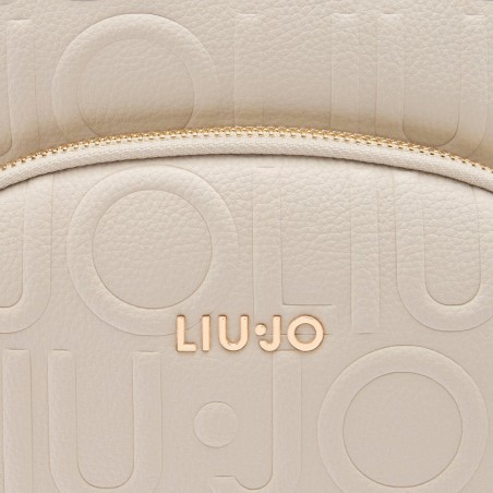 LIU JO - Mochila con logotipo de letras en relieve en toda la superficie