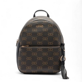 LIU JO - Zaino con logo monogramma all over
