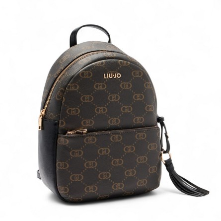 LIU JO - Zaino con logo monogramma all over