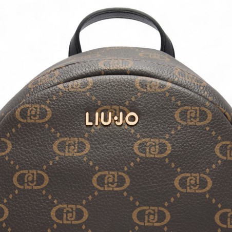 LIU JO - Backpack with all over monogram logo