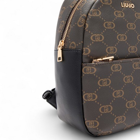 LIU JO - Rucksack mit monogrammiertem Logo über und über