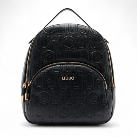 LIU JO - Sac à dos avec logo en lettres gaufrées sur toute la surface
