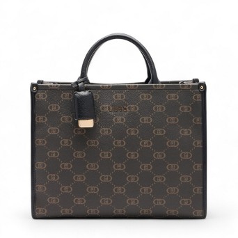 LIU JO - Borsa a mano con logo monogramma all over