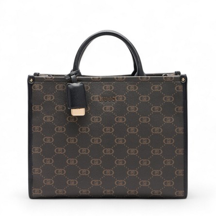 LIU JO - Borsa a mano con logo monogramma all over