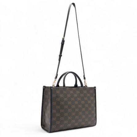 LIU JO - Borsa a mano con logo monogramma all over LIU JO - Borsa a mano con logo monogramma all over