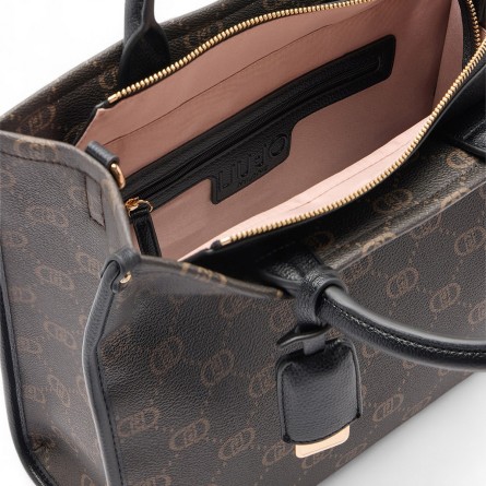 LIU JO - Borsa a mano con logo monogramma all over LIU JO - Borsa a mano con logo monogramma all over