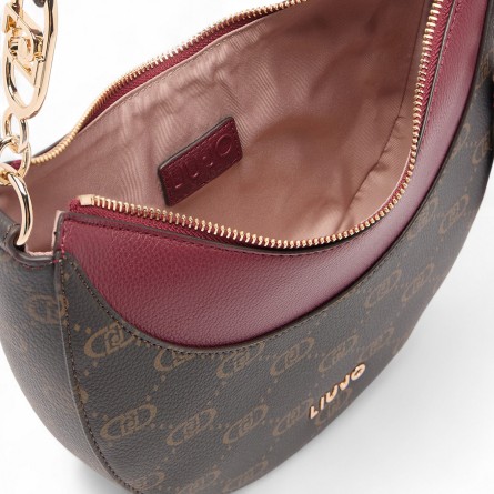 LIU JO - Borsa hobo con logo monogramma all over