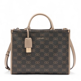 LIU JO - Sac tote avec logo monogrammé sur toute la surface
