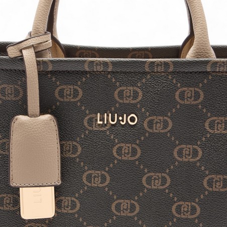 LIU JO - Borsa tote con logo monogramma all over