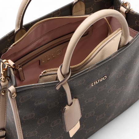 LIU JO - Sac tote avec logo monogrammé sur toute la surface