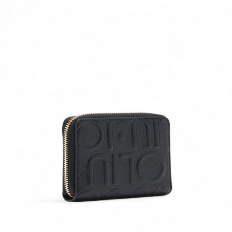 LIU JO - Wallet with all over embossed lettering logo