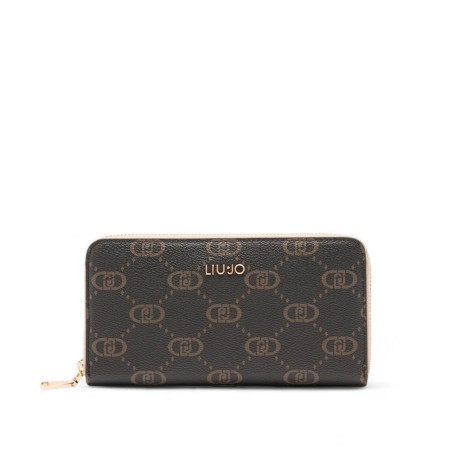 LIU JO - Portafoglio con logo monogramma all over