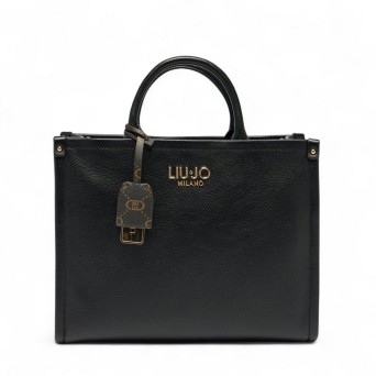 LIU JO - Borsa tote con logo lettering e charm