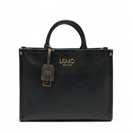LIU JO - Tote bag with logo lettering and charm
